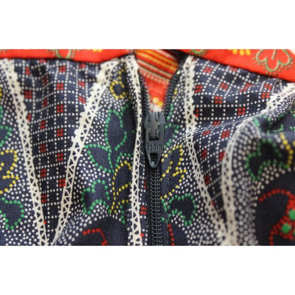 Women's puff sleeve floral boho folk blouse A-line maxi skirt two piece set Unio - Picture 14 of 16